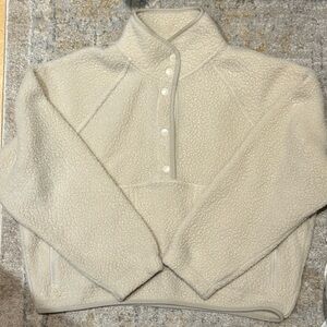 aritzia sunday best fleece half button up pullover